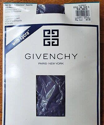 givenchy body gleamers pantyhose|Vintage Givenchy Body Gleamers 157 Blue Dahlia Sz. A Sheer .